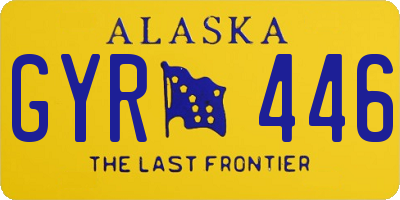 AK license plate GYR446