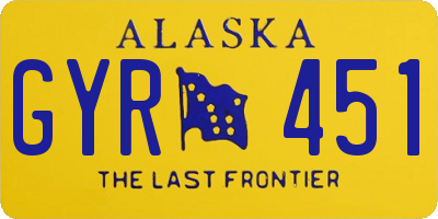 AK license plate GYR451