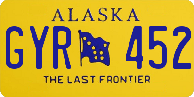AK license plate GYR452