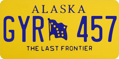 AK license plate GYR457