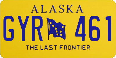 AK license plate GYR461