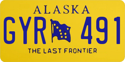 AK license plate GYR491