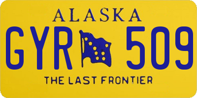 AK license plate GYR509