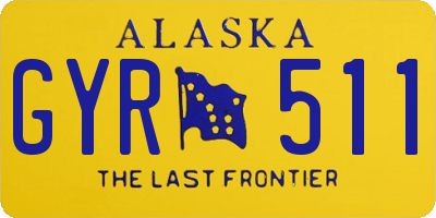 AK license plate GYR511