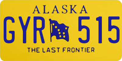 AK license plate GYR515