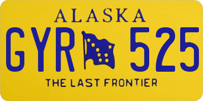 AK license plate GYR525