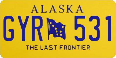 AK license plate GYR531