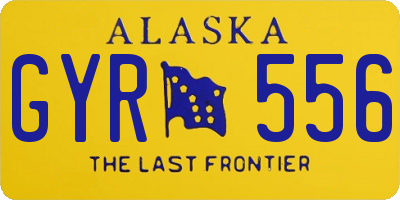 AK license plate GYR556