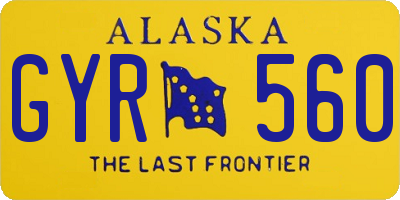 AK license plate GYR560