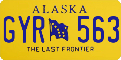 AK license plate GYR563