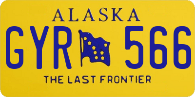 AK license plate GYR566