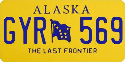 AK license plate GYR569