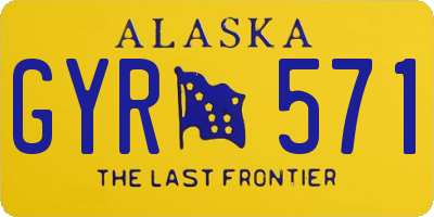 AK license plate GYR571