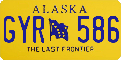 AK license plate GYR586