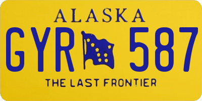 AK license plate GYR587