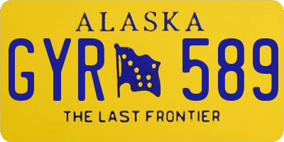 AK license plate GYR589
