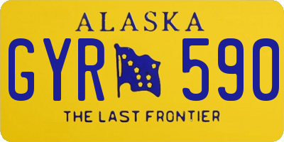 AK license plate GYR590