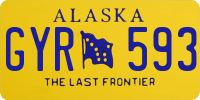 AK license plate GYR593