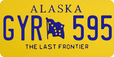 AK license plate GYR595