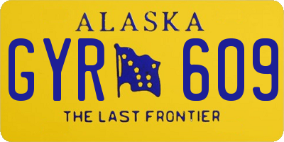 AK license plate GYR609