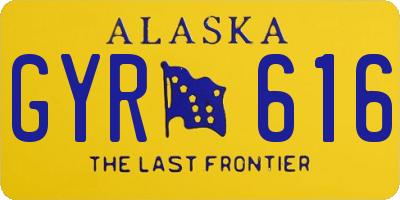 AK license plate GYR616