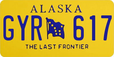 AK license plate GYR617