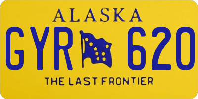 AK license plate GYR620