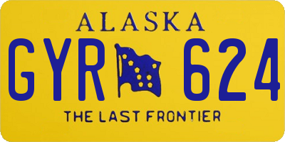 AK license plate GYR624