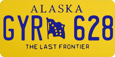 AK license plate GYR628