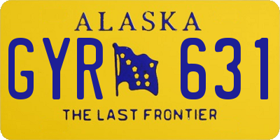 AK license plate GYR631