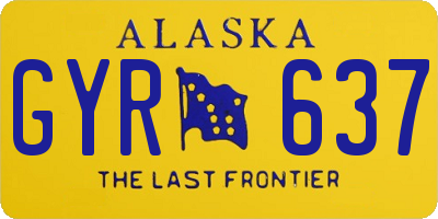 AK license plate GYR637