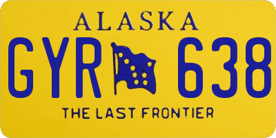 AK license plate GYR638