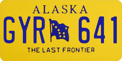 AK license plate GYR641