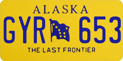 AK license plate GYR653