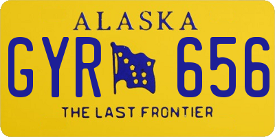AK license plate GYR656