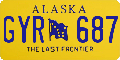 AK license plate GYR687