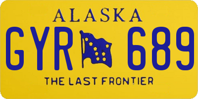 AK license plate GYR689