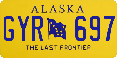 AK license plate GYR697