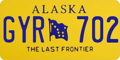 AK license plate GYR702
