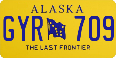 AK license plate GYR709
