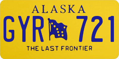 AK license plate GYR721