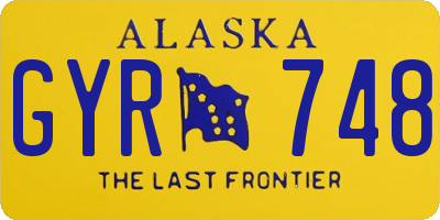 AK license plate GYR748