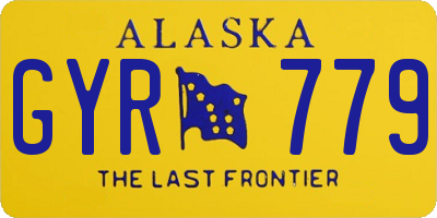 AK license plate GYR779