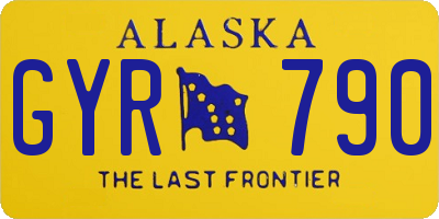 AK license plate GYR790