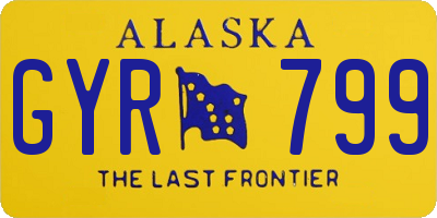 AK license plate GYR799