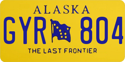 AK license plate GYR804