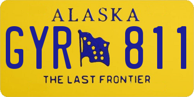 AK license plate GYR811