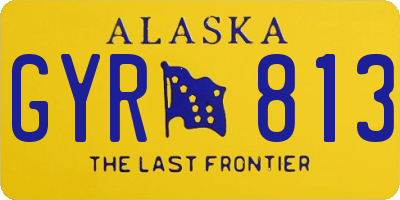 AK license plate GYR813