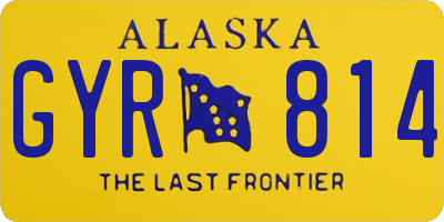 AK license plate GYR814