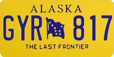 AK license plate GYR817